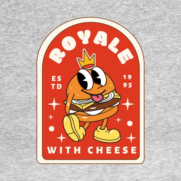 Royale With Cheese Retro Cartoon Burger Pulp Fiction by maikamess